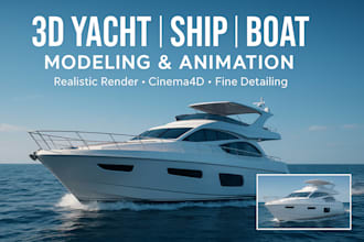 do quality 3d yacht design 3d ship modeling 3d boat rendering and animation
