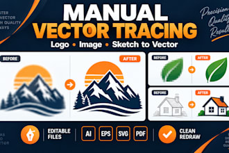 manually vectorize your logo or image