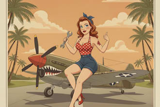 design a pin up girl and pin up girl