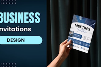 design a professional business invitation or corporate invitation card