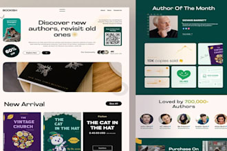build a modern author website, book author website, ebook landing page website