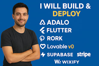 build deploy adalo flutter bubble rork app lovable v0 supabase stripe wixify app