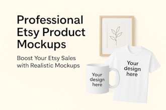 design realistic product mockups for your etsy shop