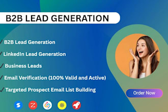 niche targeted b2b lead ,bulk email list,business lead,linkedin lead generation