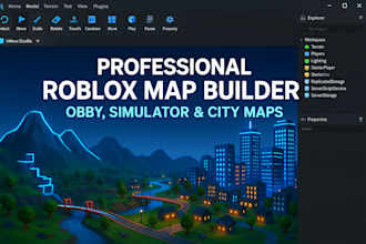 build realistic roblox map obby simulator city terrain and roleplay game