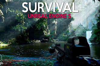 develop open world game, rpg survival multiplayer game in unreal engine 5, unity