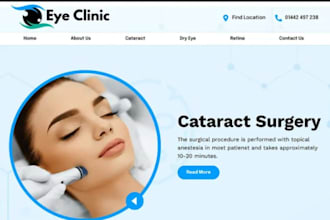 redesign optometrist clinic website wordpress eye doctor services online booking