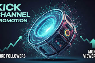 organic kick channel promotion, kick followers and viewers