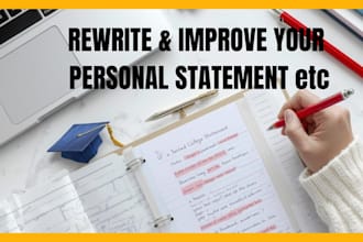 edit personal statement or statement of purpose for any graduate application