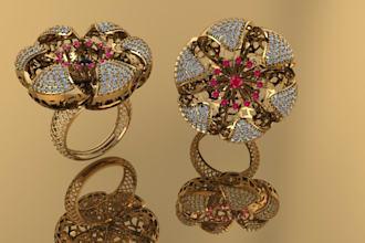 create custom 3d jewelry cad design using matrix