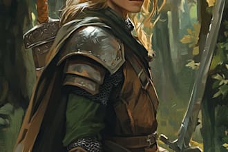 fantasy dnd character illustration