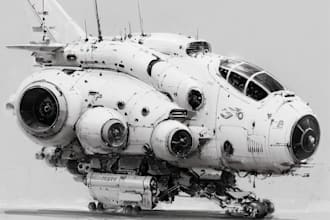 draw spaceship concept art or design a starship or scifi vehicle