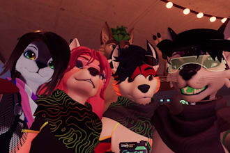 do custom vrchat avatar, furona nsfw model vtuber model, 3d furry model