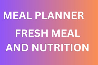 cook fresh meal and nutrition