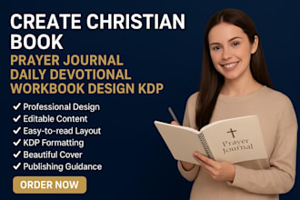 create christian book prayer journal daily devotional workbook design kdp