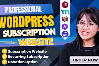 build subscription website, membership wordpress website, paid membership pro
