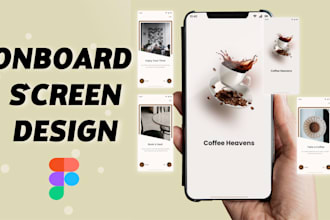 design mobile splash screen, onboarding, and login screen