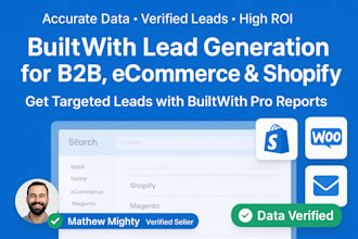 do builtwith lead generation for ecommerce, b2b, shopify and saas leads