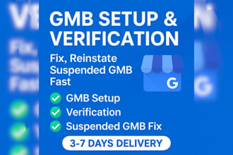 do google my business setup, fix, reinstate suspended gmb, gmb verify