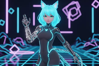 do custom vrchat avatar for you