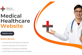 design healthcare,clinic,doctor,hospital,dental,pharmacy,flyer wordpress website