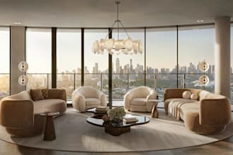 renovate 3d apartment, pent house interior, real estate render, luxury condo,cgi
