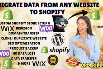 migrate woocommerce to shopify wordpress to shopify wix to shopify migration