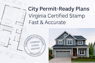 design virginia permit ready stamp plan for home additions kitchen adu and pool