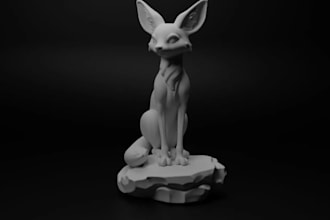 sculpt custom 3d animal,realistic animal statue,2d to 3d,memorial pet sculpt,stl