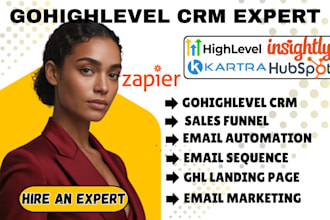 setup hubspot kartra gohighlevel contact database insightly, zapier automation