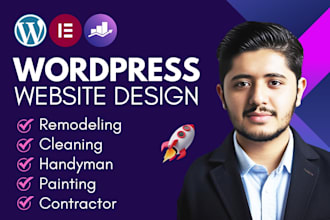 design a contractor, remodeling, cleaning, painting, handyman website