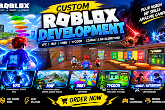 do custom roblox vfx,roblox map,obby game,tycoon,roblox combat battleground game