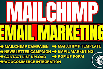 design mailchimp template or survey form do email marketing