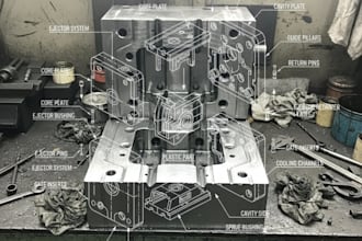 design precise injection mold for plastic and perform dfm for manufacturing