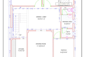 do autocad 2d plans of residential, commercial, industrial buildings