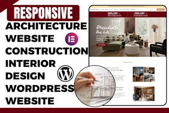 build sleek architecture website construction interior design wordpress website
