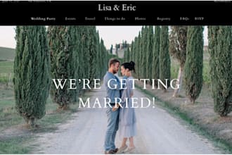 build squarespace wedding website rspv page registry website photos gallery site