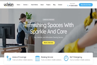 create house cleaning service website janitorial booking wordpress website