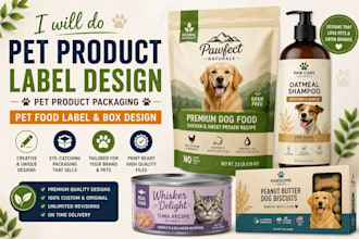 do pet product label design pet product packaging pet food label box design