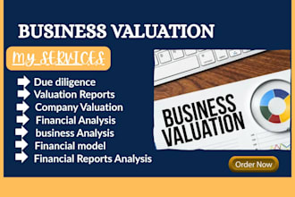 do business valuation, valuation reports, due diligence, financial analysis dcf