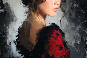 draw oil painting, digital oil painting