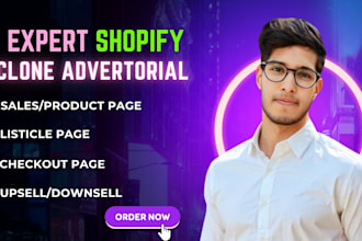 design a stunning shopify beauty skincare store with high converting advertorial