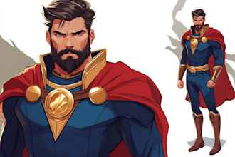 draw a superhero character for comics