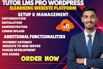 create, customize and fix tutor lms website for online courses and elearn