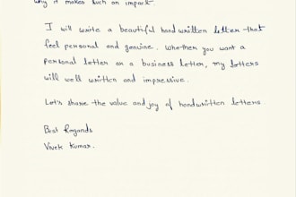 post a handwritten letter to you anywhere in the world