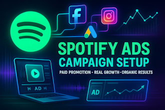 setup paid ads campaign for your spotify music promote