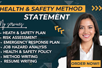 create professional health and safety risk assessment and method statement