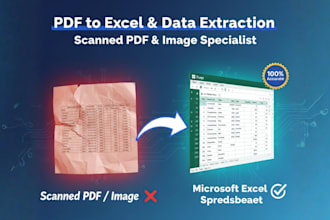do data extraction, PDF to excel, and convert image to excel