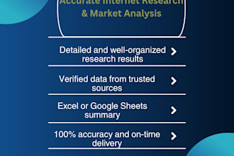 do detail internet research, market analysis and web data collection