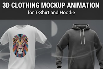 do 3d clothing mockup animation for t shirt and hoodie using clo 3d clothes 3d
